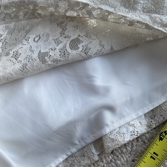 H&M white metallic dress gold flecks nwt bridal bride wedding - Picture 13 of 13